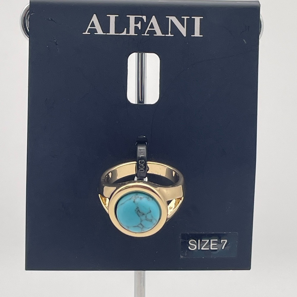 Alfani Gold and Turquoise Stone Ring